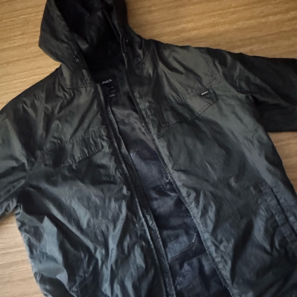 RVCA Men's Black Windbreaker Jacket